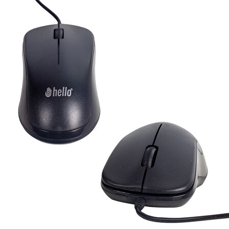 HELLO HL-38 1000 DPI KABLOLU OPTİK SİYAH MOUSE