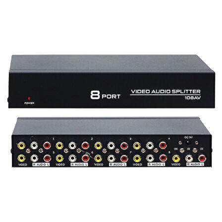 POWERMASTER PM-4832 8 PORT VIDEO AUDIO DAĞITICI (1024X768-85HZ)