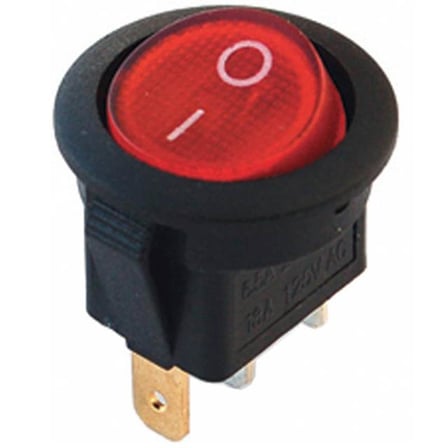 PowerMaster IC-131A 3 Pin Yuvarlak Işıklı Anahtar 20 Mm (5 Adet)