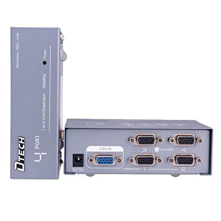 Powermaster 250Mhz 1TO4 VGA Splitter Dağıtıcı Monitör Çoklayıcı