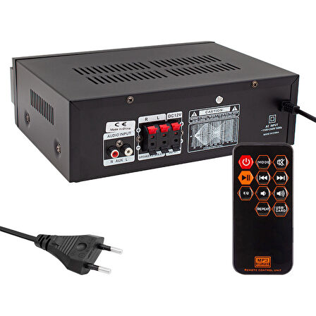 OSAWA HD-510 2X50 WATT 220V/12V GİRİŞ USB-SD -BT-UK TRAFOSUZ 2 MİK GİRİŞLİ STEREO ANFİ