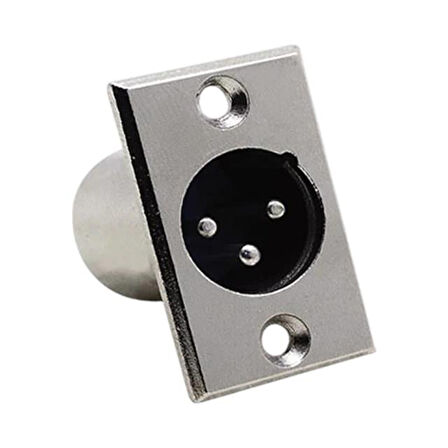Elektromer Canon XLR 3 Pin Erkek Şase Konnektör