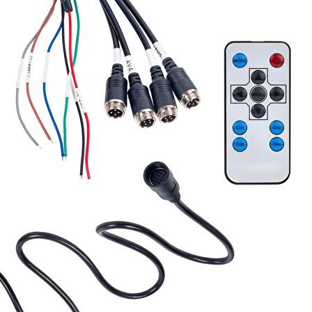 POWERMASTER QUAD 4 WAY ARAÇ MONİTÖR DOKUNMATİK TUŞ TAKIM