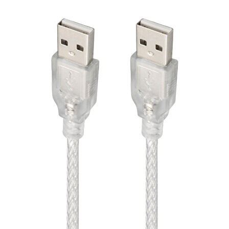 POWERMASTER 3 METRE 2.0V ŞEFFAF USB ERKEK-ERKEK KABLO