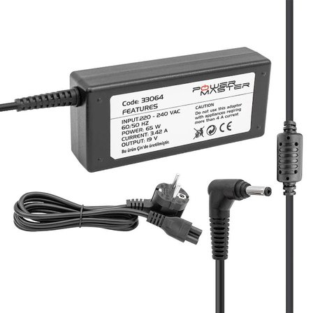 Powermaster PM-33064 19V 3.42A 65W 4.0x1.35mm Uçlu Notebook Adaptör