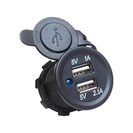POWERMASTER ŞASE TİPİ OTO USB ŞARJ 5V-2.1A-5V1A ARAÇ ÇAKMAK ŞASE TİPİ