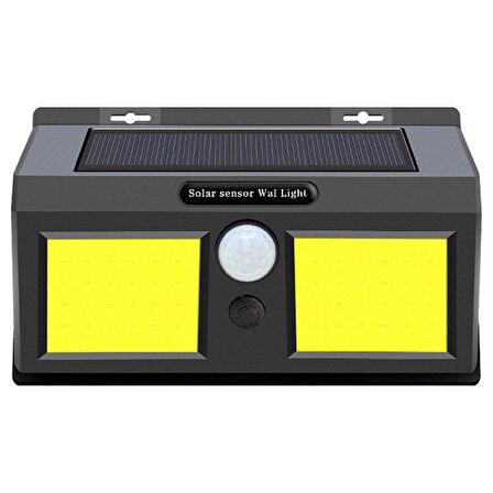 POWERMASTER PM-2520 96 SMD LEDLİ SENSÖRLÜ ÇİFTLİ SOLAR COB LED DUVAR TİPİ APLİK