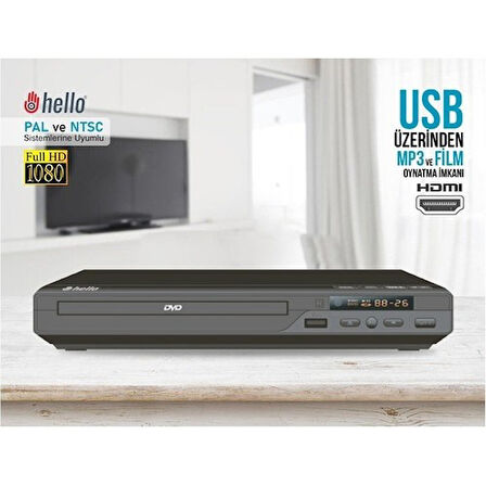 Hello Hl-5483 Dvd Player Divx Kumandalı Hdmi Çıkışlı Dvd Vcd Usb Den Film Oynatabilme