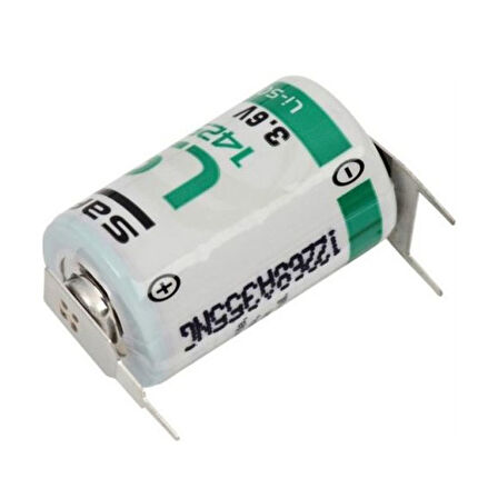 Saft Pil Kısa Puntalı 14250 Lityum 3.6v Şarjlı Pil  LI-SOCI2 Kablosuz Alarm Barkod Yazıcı Tarayıcı Pili