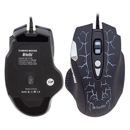 Hello HL-4719 Kablolu Oyuncu Gaming Mouse