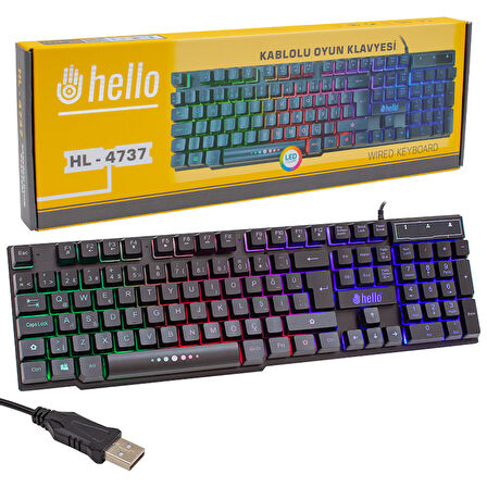 HELLO HL-4737 KABLOLU OYUNCU GAMING KLAVYE