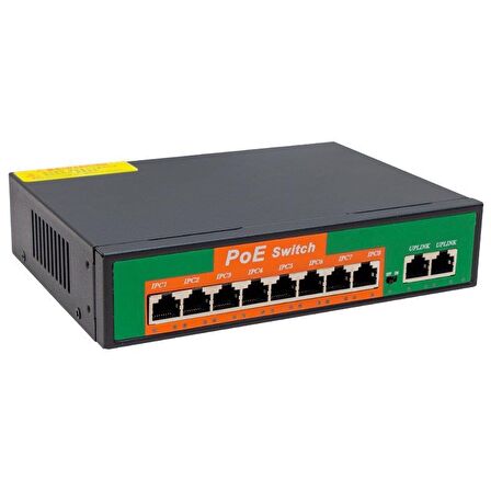 POWERMASTER 96W 10/100 MBPS 8+2 PORT POE ETHERNET SWITCH