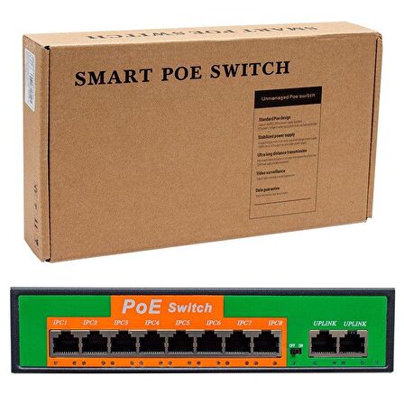 POWERMASTER 96W 10/100 MBPS 8+2 PORT POE ETHERNET SWITCH