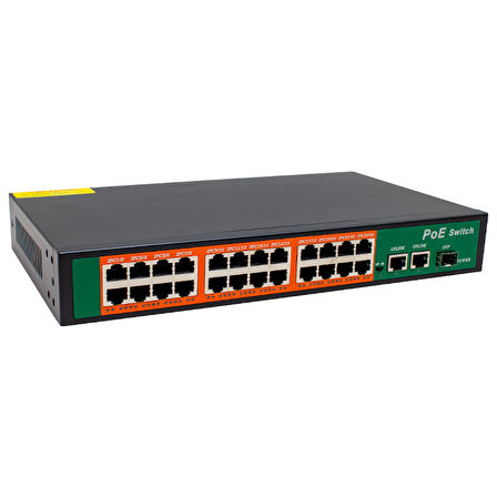 Powermaster POE24+2 300 Watt 10 100 1000 MBPS Poe Ethernet Gigabit Switch 24 Port Kolay Kurulum