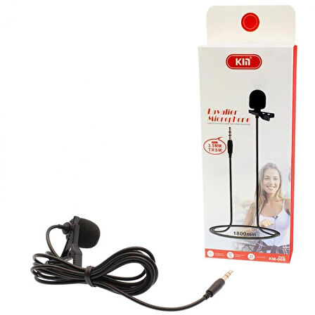 Hello HL-5344 Siyah 3.5 Mm 3 Boğumlu AUX Kablolu Yaka ve Youtuber Mikrofonu