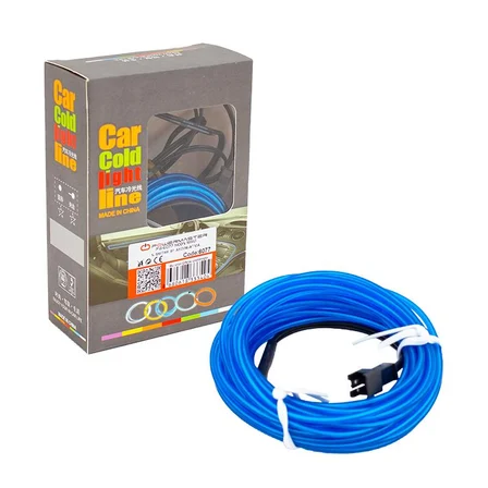 POWERMASTER PM-6077 NEON MAVİ 5 METRE İP AYDINLATMA 12 V ÇAKMAK ADAPTÖRLÜ