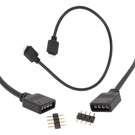 Powermaster RGB Led Bağlantı Erkek-Dişi Jumperlı 4 Pin Kablo (5 Adet)