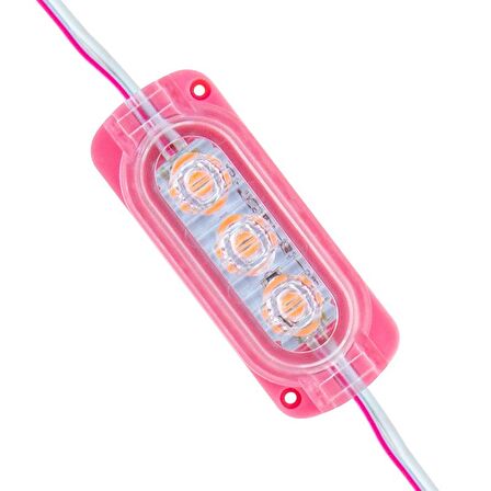 POWERMASTER MODÜL LED 12V 0.6W PEMBE 2835 65 X 25MM IP65 120LM 160 DERECE