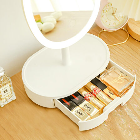 POWERMASTER PM-7434 LEDLİ ÇEKMECELİ MAKYAJ AYNASI