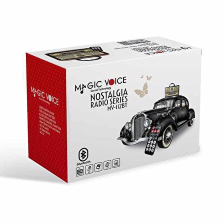 MAGICVOICE MV-112BT USB/SD/FM/BLUETOOTH DESTEKLİ NOSTALJİK RADYO