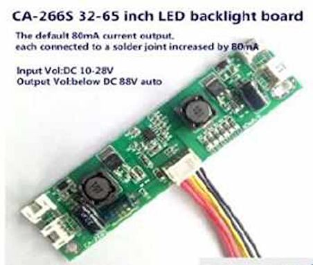 LCD-LED INVERTER UNIVERSAL CA-266S 32-65 INCH 10-28V GİRİŞLİ 88V ALTI ÇIKIŞLI