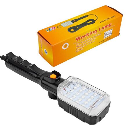 POWERMASTER PM-14323 SEYYAR 10MT KABLOLU 25 LEDLİ ÇALIŞMA LAMBASI (ARABA TAMİRİ VB İÇİN)