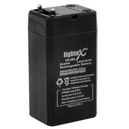 Ayt Lightex LT-403 4.2 Volt 0.3 Amper Akü 