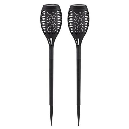 POWERMASTER PM-15940 12 LEDLİ IP65 ALEVLİ SOLAR BAHÇE AYDINLATMA KUTULU 2Lİ PAKET