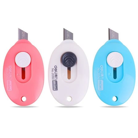 Powermaster PM-14375 Çelik Bıçaklı Mini Tekli Falçata Maket Bıçağı (5 Adet)