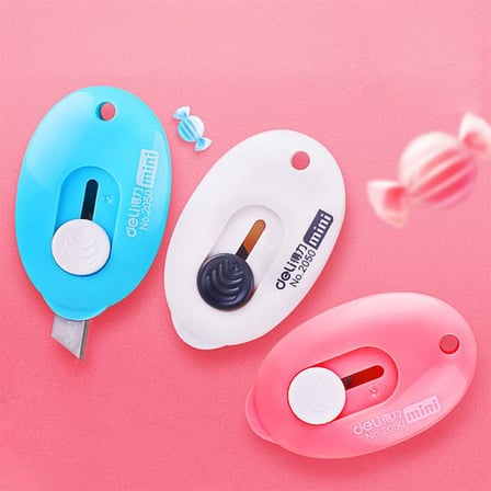 Powermaster PM-14375 Çelik Bıçaklı Mini Tekli Falçata Maket Bıçağı (5 Adet)