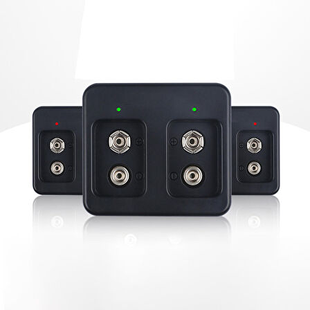 POWERMASTER SİYAH 2X9 VOLT PİL ŞARJ CİHAZI