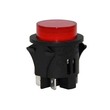YUVARLAK 25 MM BASMALI 4 PIN KALICI ANAHTAR (PS18-16N-2)(IC-180G)