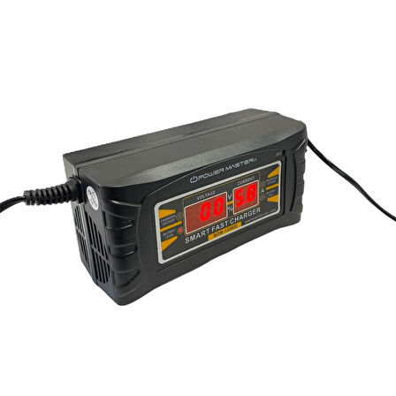 Powermaster SON-1206D 12Volt 6Amper Dijital Akıllı Akü Şarj Cihazı