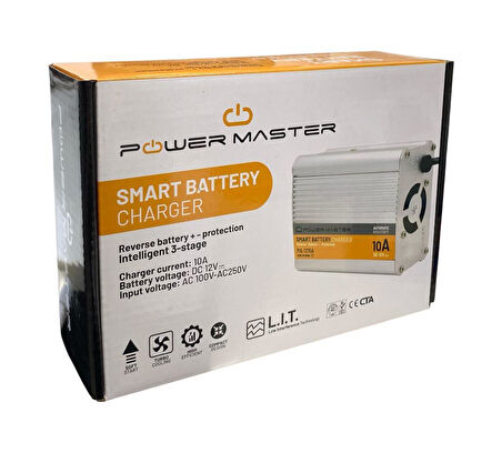 Powermaster MA-1210 12Volt 10Amper Akıllı Hızlı Akü Şarj Cihazı