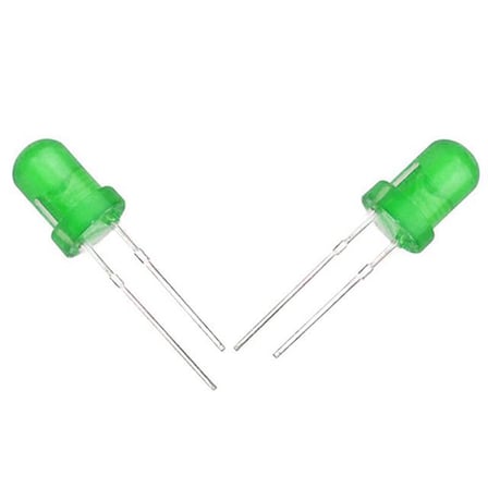 Halmet Mantar Led 5mm Yeşil Mat (100 Adet)
