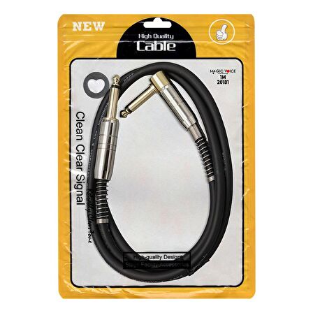 MAGİCVOİCE LD377 6.3 MM MONO ERKEK + 6.3 MM L TİP MONO ERKEK 1 METRE KABLO