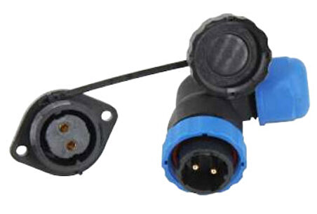 SD20 SU GEÇİRMEZ 2 PİN 20 MM KONNEKTÖR (90° DİRSEK)