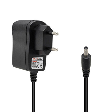 POWERMASTER PM-5737 5 VOLT - 1 AMPER 3.5*1.35 UÇLU PLASTİK KASA PRİZ TİPİ ADAPTÖR