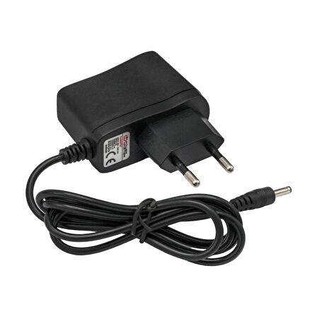 POWERMASTER PM-5737 5 VOLT - 1 AMPER 3.5*1.35 UÇLU PLASTİK KASA PRİZ TİPİ ADAPTÖR