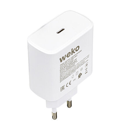 WEKO WK-21440 S11-C 25 WATT ŞARJ BAŞLIK ADAPTÖRÜ + TYPE-C TO TYPE-C KABLO (NO:9T)