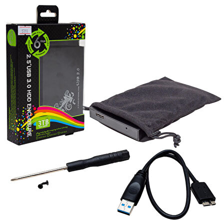 POWERMASTER PM-5791 HARİCİ 2.5 USB 3.0 SATA HARDDISK KUTUSU