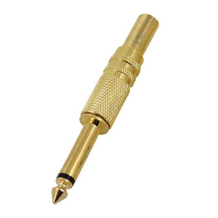 Gitar Jack Mono Sarı Gold Metal Jack Ze-1042 (5 Adet)