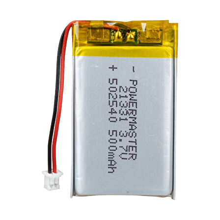 Powermaster 502540 3.7 Volt 500 Mah Lityum Polimer Pil