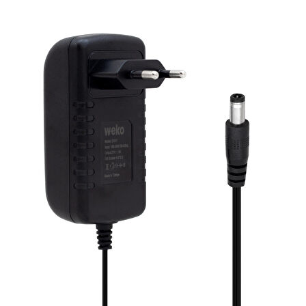 WEKO 21 VOLT - 1 AMPER 5.5*2.5 UÇLU YERLİ ÜRETİM ŞARJLI MATKAP ADAPTÖRÜ