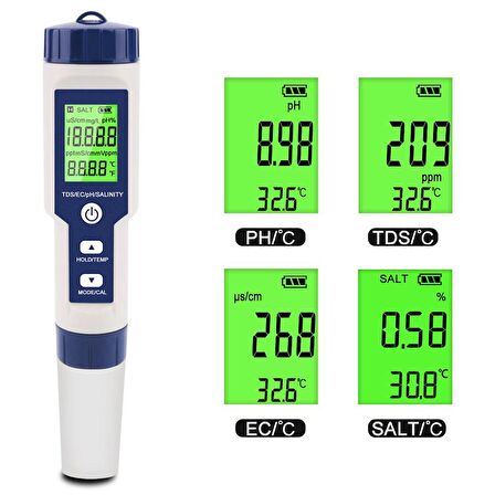 Noyafa EZ-9909 5 in 1 Su Kalite Test Cihazı