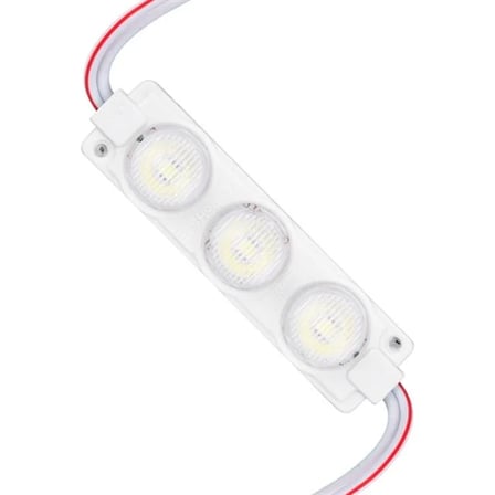 12 Volt 3 Watt Beyaz LED Modül - 74x20 mm - 3030 Çip (5 Adet)