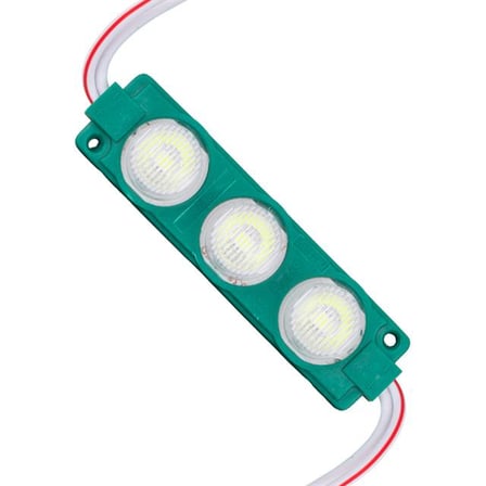 12 Volt 3 Watt Yeşil LED Modül - 74x20 mm - 3030 Çip (5 Adet)