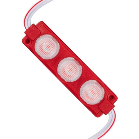 12 Volt 3 Watt Kırmızı LED Modül - 74x20 mm - 3030 Çip (5 Adet)
