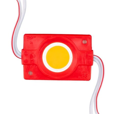 12 Volt 2.4 Watt Kırmızı COB LED Modül - 40x22 mm (5 Adet)