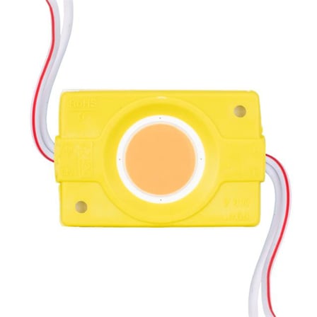 12 Volt 2.4 Watt Sarı COB LED Modül - 40x22 mm (5 Adet)